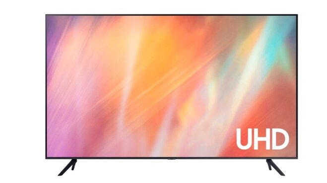 Smart Tivi Samsung 4K 65 inch 65AU8000 Crystal UHD có thiết kế 3 cạnh viền mỏng sang trọng và tinh tế.