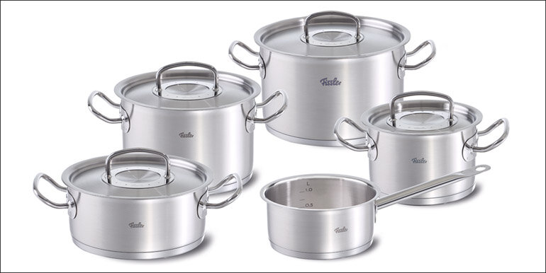 Bộ nồi Fissler 5 món nắp inox