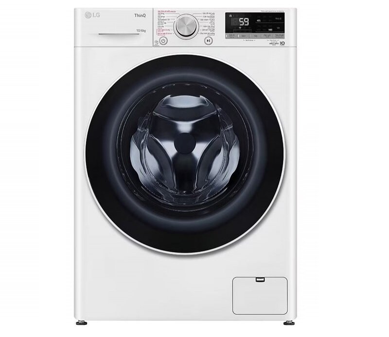 Máy giặt LG 2 trong 1 mới 2024 - LG AI DD Inverter 10kg màu trắng FV1410D4W1