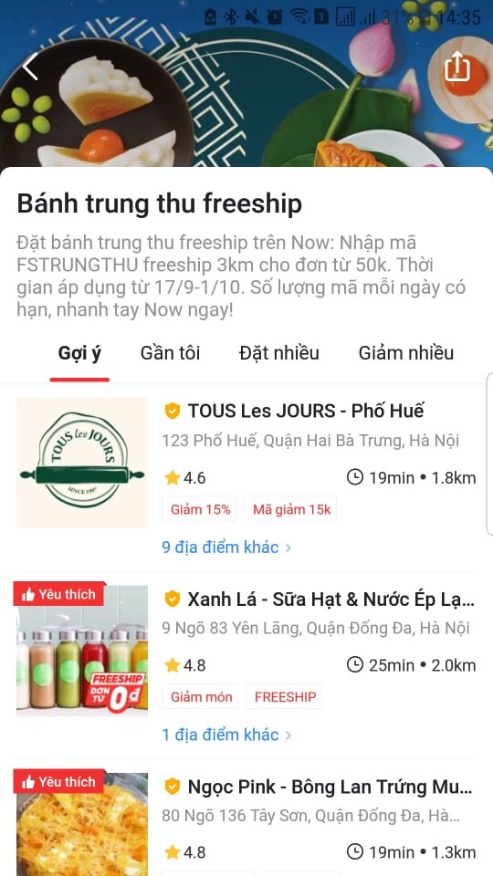 bánh trung thu trên now