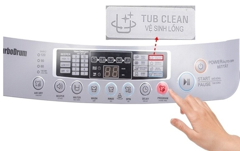 Chế độ vệ sinh máy giặt Electrolux cửa ngang