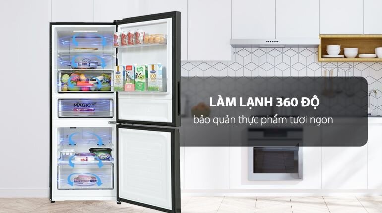 tủ lạnh aqua inverter 260 lít aqr-b306ma(hb)