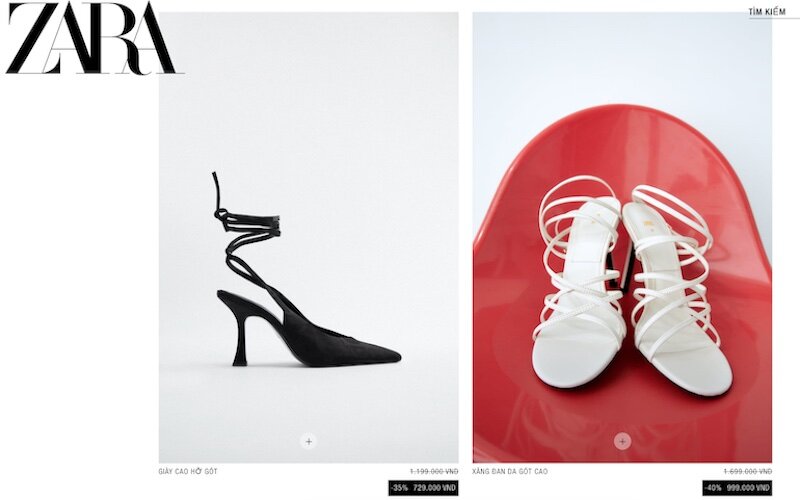 Một số mẫu giày cao gót Zara đang được sale tới 40%