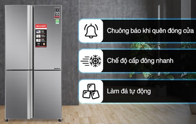 Đánh giá chi tiết tủ lạnh Sharp Inverter 655 lít SJ-FXPI689V-RS