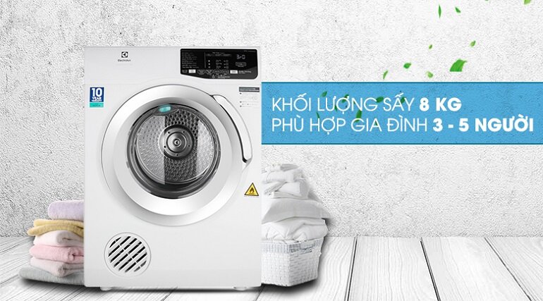 Máy sấy quần áo Electrolux EDS805KQWA