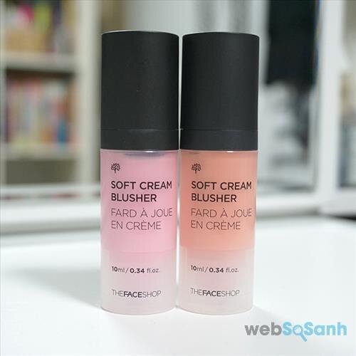  The Face Shop Soft Cream Blusher chỉ có 2 tone màu nhưng rất nhẹ nhàng và tươi sáng