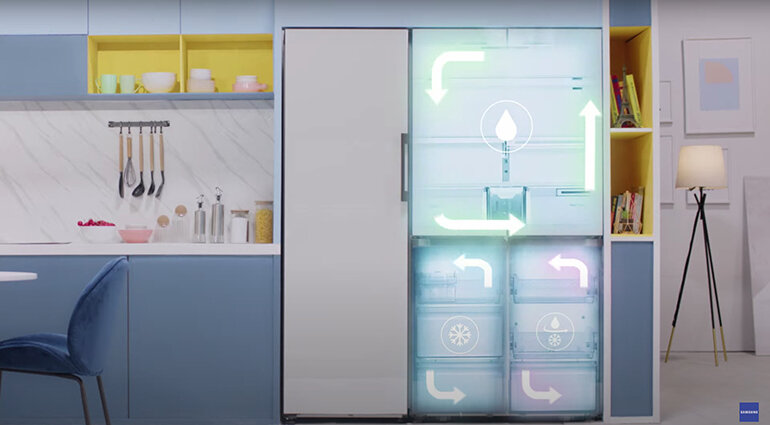Tủ lạnh Samsung Bespoke sở hữu nhiều công nghệ làm lạnh tiên tiến