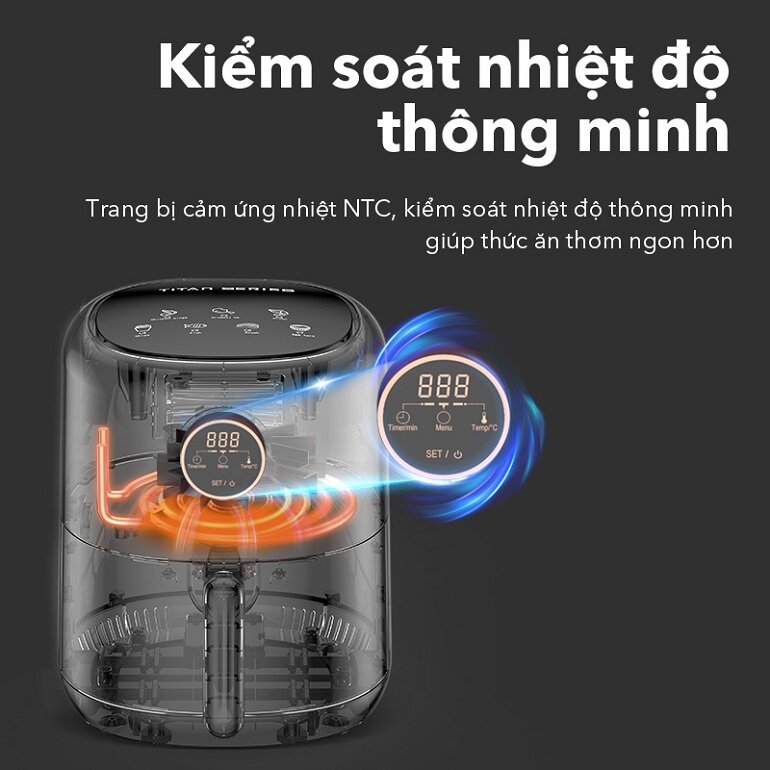 nồi chiên không dầu Samono SW-AFBE04 4 lít