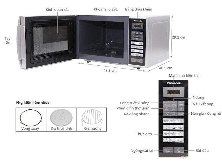 Lò vi sóng nướng Panasonic NN-GT353M