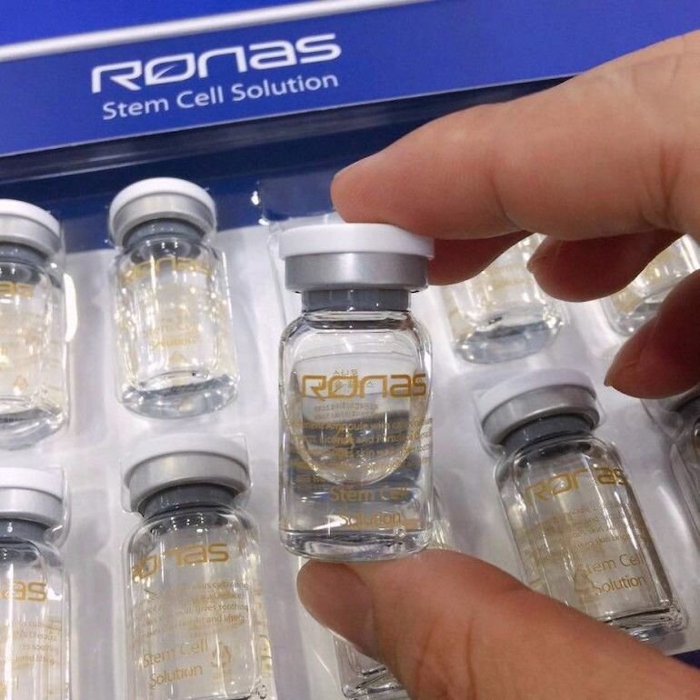 Nếu là sản phẩm chính hãng thì chữ Ronas sẽ in trực tiếp trên lọ sản phẩm