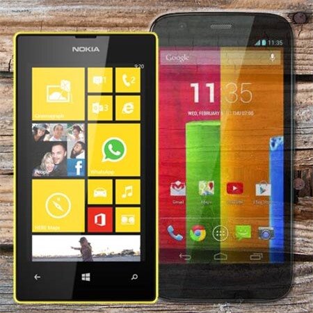 Chọn smartphone giá rẻ: Đặt cửa cho Moto G hay Lumia 525?