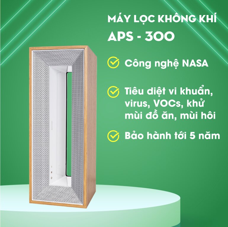 Máy lọc không khí Airocide APS-300 được phân phối độc quyền bởi Công ty CP Thiết bị và Công nghệ Việt Mỹ