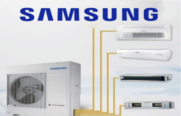 Dàn nóng điều hòa Samsung 2 chiều AJ080MCJ4EH có thể dùng tối đa cho 4 dàn lạnh
