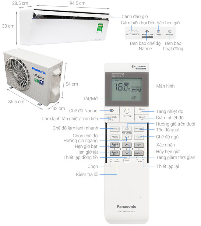 điều hòa panasonic CU-CS-VU9UKH-8