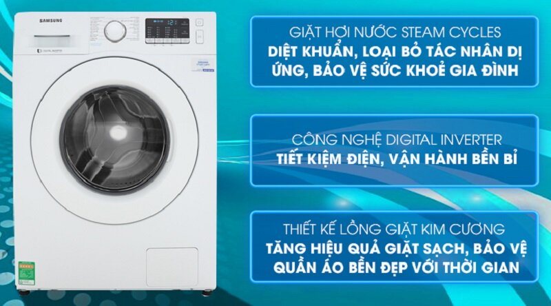 Máy giặt Samsung 8kg WW80J52G0KW/SV