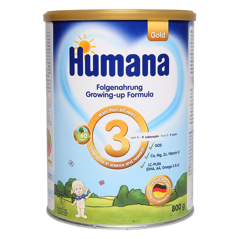 Thành phần dinh dưỡng của sữa Humana