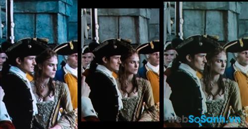 Chất lượng khung hình của Optoma ML500 (ở giữa) Chất lượng khung hình của Optoma ML500 (ở giữa)