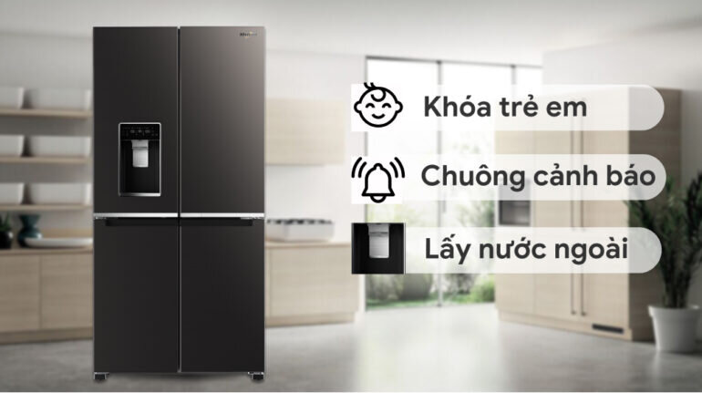 Tủ lạnh Whirlpool lấy nước ngoài WFQ590DBSV 