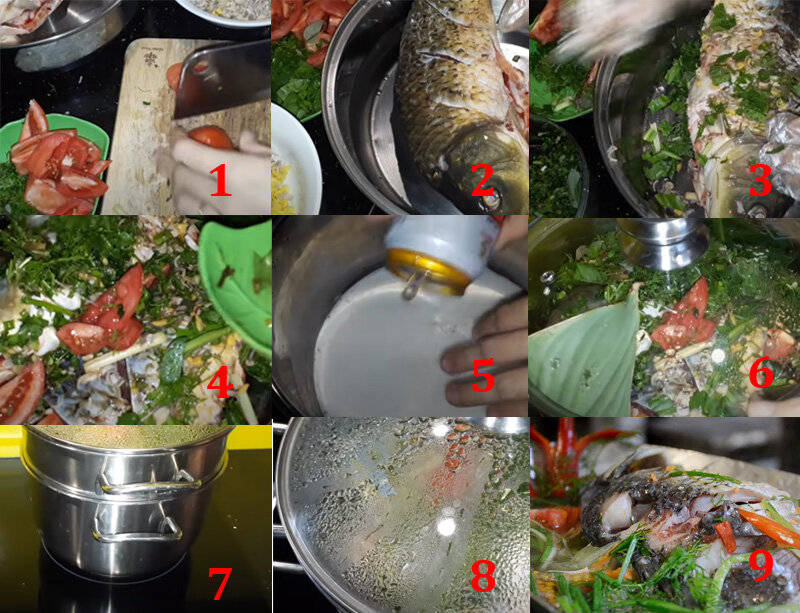 How to make steamed grass carp with beer and lemongrass