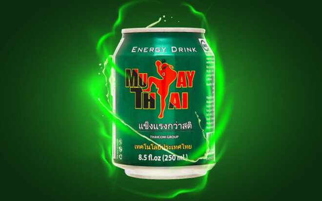 Nước tăng lực Muay Thai - Giá tham khảo: 9.900 vnđ/lon 250ml và 230.000 vnđ/ thùng 24 lon