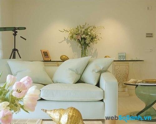 Chọn sofa phù hợp với tông màu tường