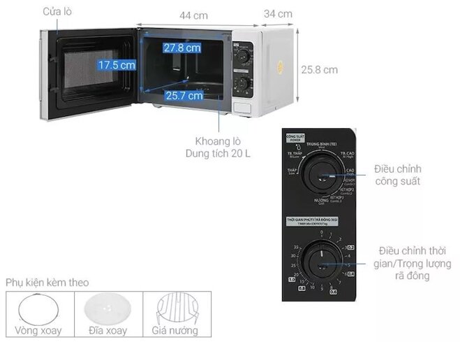 Lò vi sóng Toshiba ER-SGM20(S1)VN