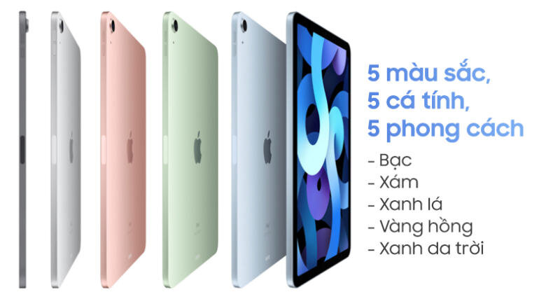 Máy tính bảng iPad Air 4 Wifi Cellular 64GB (2020) dải màu đa dạng