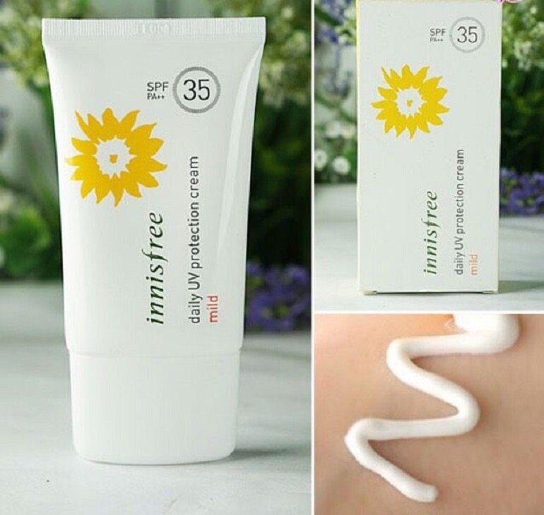 Chi tiết về kem chống nắng innisfree mild