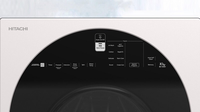 Máy giặt Hitachi 10kg BD-100GV - tinh hoa thiết kế, giặt sạch tối ưu