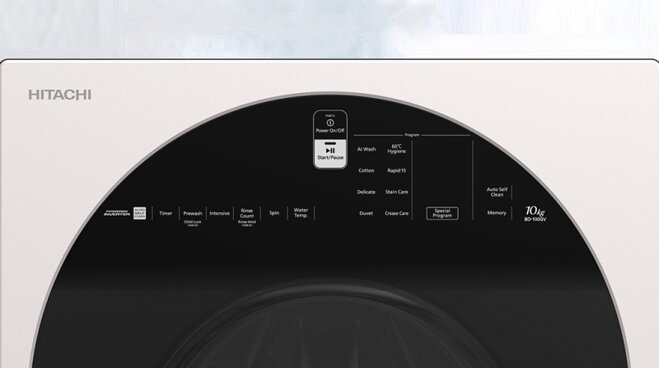 Máy giặt Hitachi 10kg BD-100GV - tinh hoa thiết kế, giặt sạch tối ưu