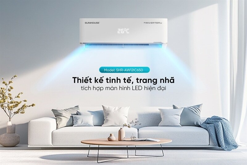 Điều hòa Sunhouse 12000 BTU inverter SHR-AW12IC650