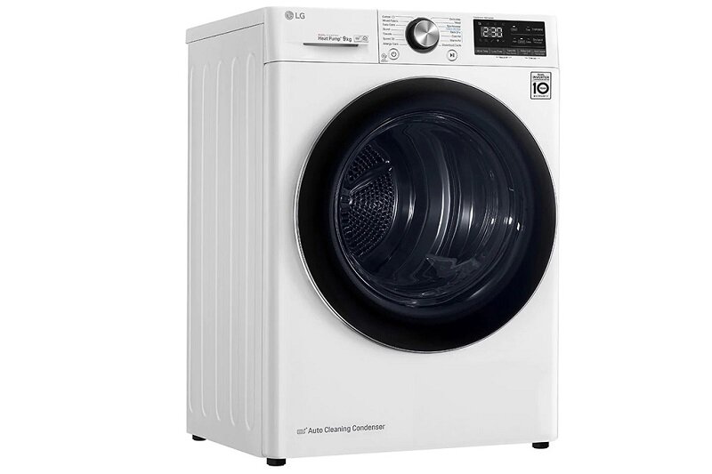 Máy sấy quần áo LG DVHP09W - 9 Kg có vẻ ngoài màu trắng thanh lịch, phù hợp để lắp đặt trong nhiều không gian khác nhau