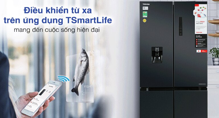 Hướng dẫn sử dụng kết nối smartphone với tủ lạnh Toshiba GR-RF605WI-PMV(06)-MG