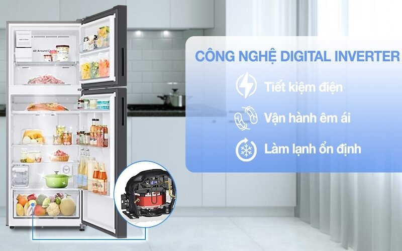 Tủ lạnh Samsung Inverter 385 lít Bespoke RT38CB668412SV tích hợp công nghệ tiết kiệm điện năng