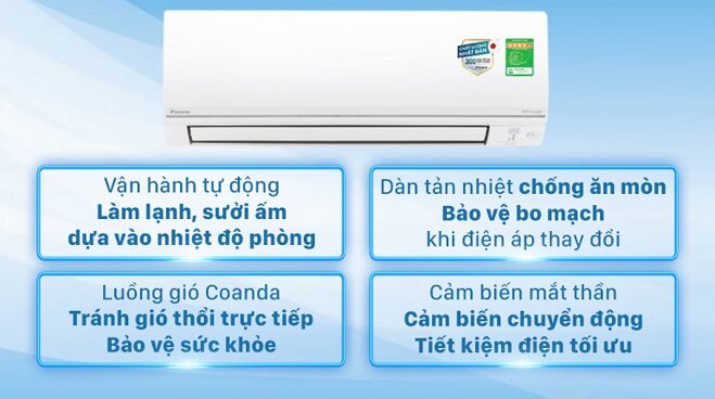 điều hòa đaikin 12000 2 chiều