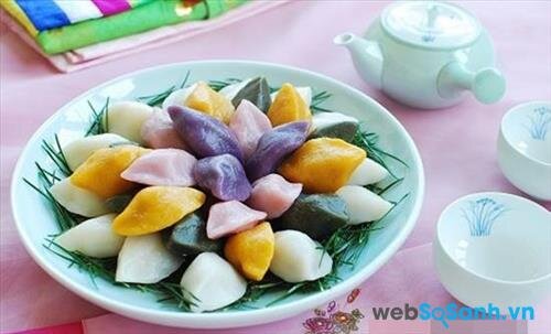 Bánh trung thu Hàn Quốc có nhiều màu sắc vui mắt