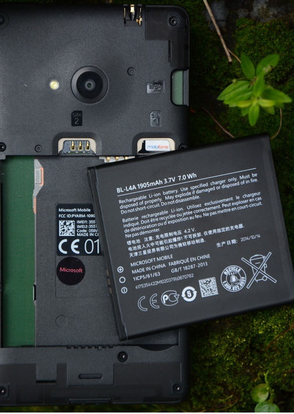 Pin của Lumia 535 (Nguồn: Internet)