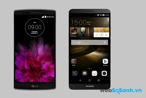 LG G Flex 2 vượt trội hơn hẳn Huawei Ascend Mate 7 cả về thông số phần cứng và hiệu năng sử dụng thực tế