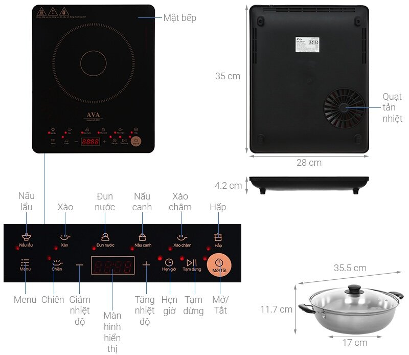 Bếp hồng ngoại đơn AVA MD-DC01