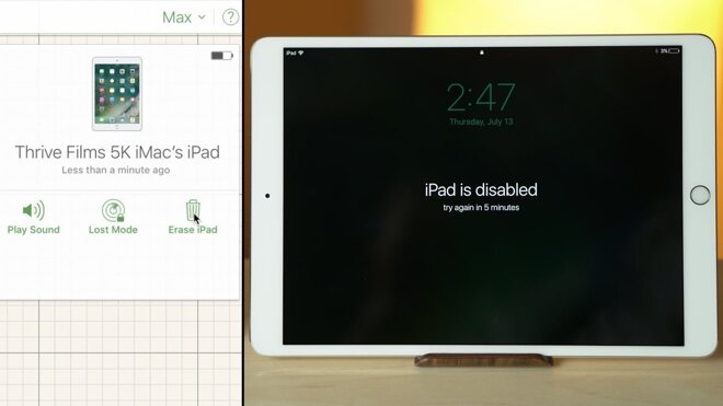  Ipad bị vô hiệu hóa