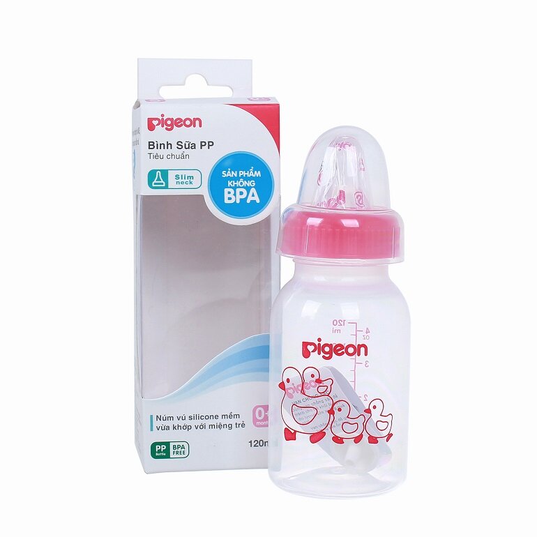 Bình sữa Pigeon cho trẻ sơ sinh 120ml cổ hẹp