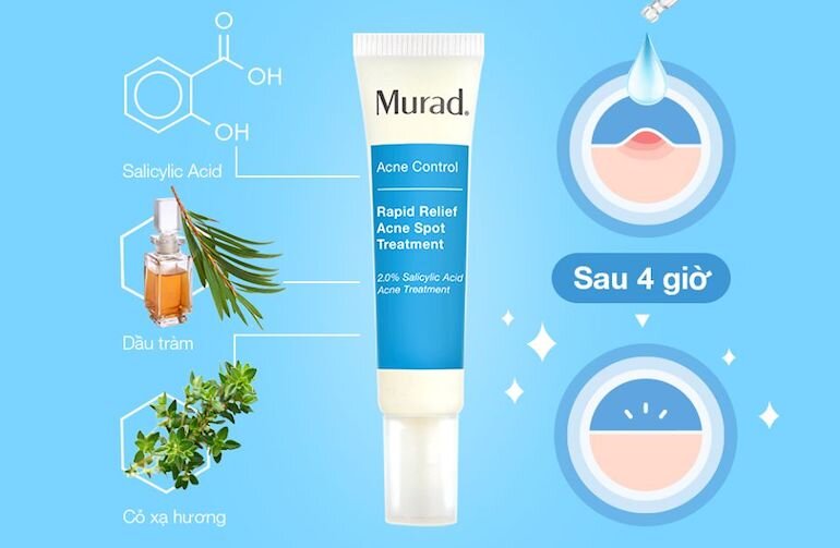 Gel trị mụn của Murad không gây kích ứng cho da 