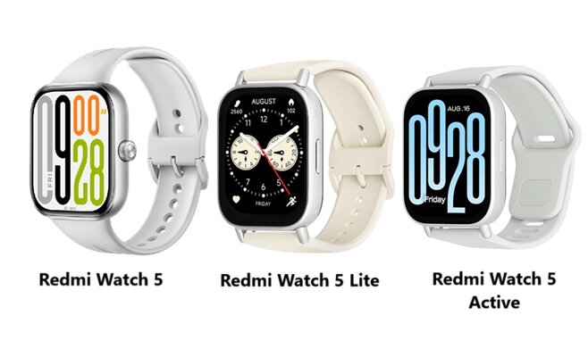 So sánh sự khác biệt của đồng hồ Xiaomi Redmi Watch 5, Redmi Watch 5 Active và Redmi Watch 5 Lite