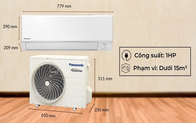 Thiết kế điều hòa Panasonic CU/CS-PU9ZKH-8M đơn giản, sang trọng