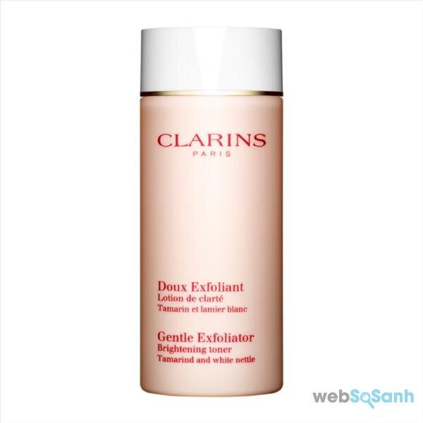  toner cho da dầu Clarins Gentler Exfoliator review