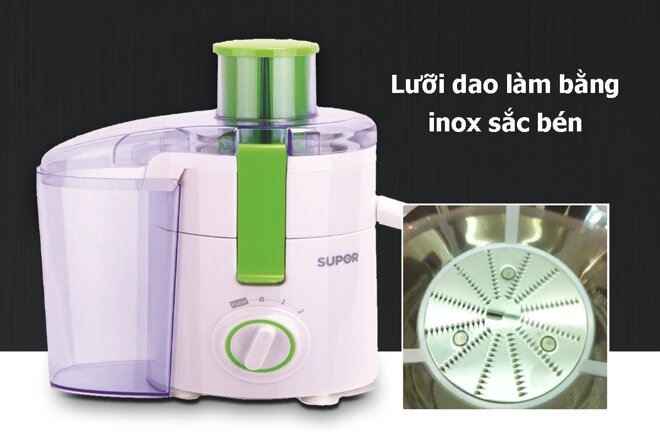 Lưỡi dao của máy ép trái cây Supor ZS10VN sắc bén cho bạn ép được nhanh hơn