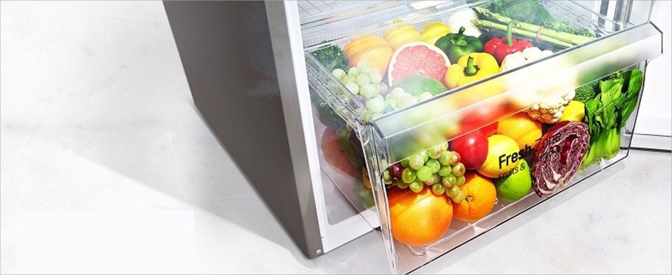 Tủ lạnh LG Inverter GN-L225S sử dụng công nghệ khí lạnh đa chiều nên bảo quản thực phẩm được tươi ngon lâu hơn 