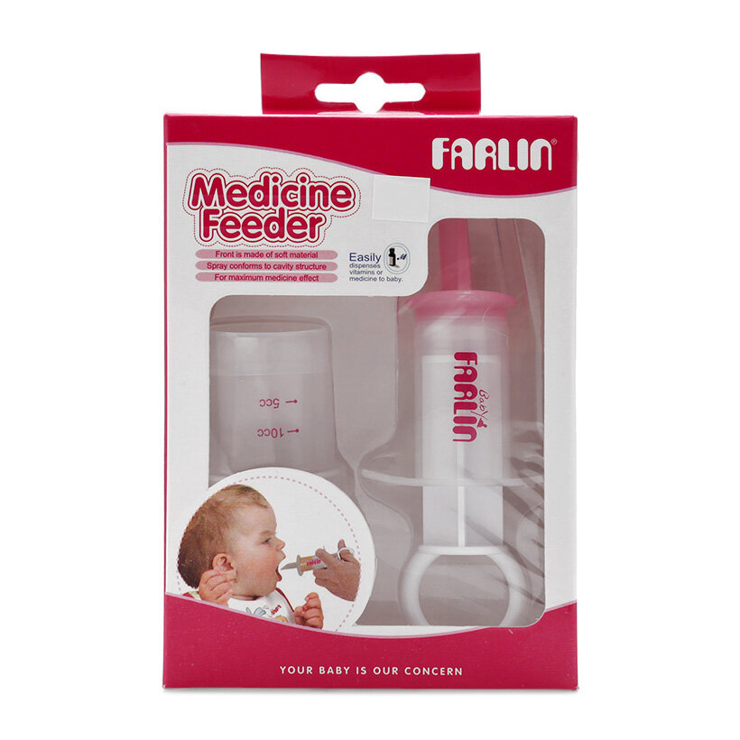 Dụng cụ cho bé uống thuốc vô trùng Farlin. Với dụng cụ này, việc cho bé sẽ uống thuốc dễ dàng hơn.