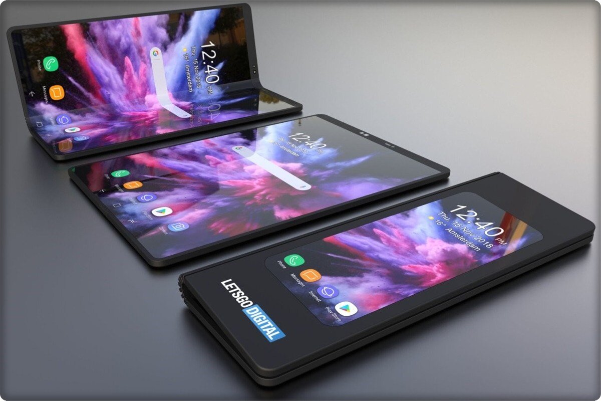 Màn hình Samsung Galaxy Fold gồm 2 mặt khác nhau 