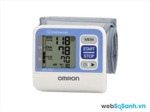 Máy đo huyết áp cổ tay Omron tốt nhất năm 2016: máy đo huyết áp Omron HEM-6023